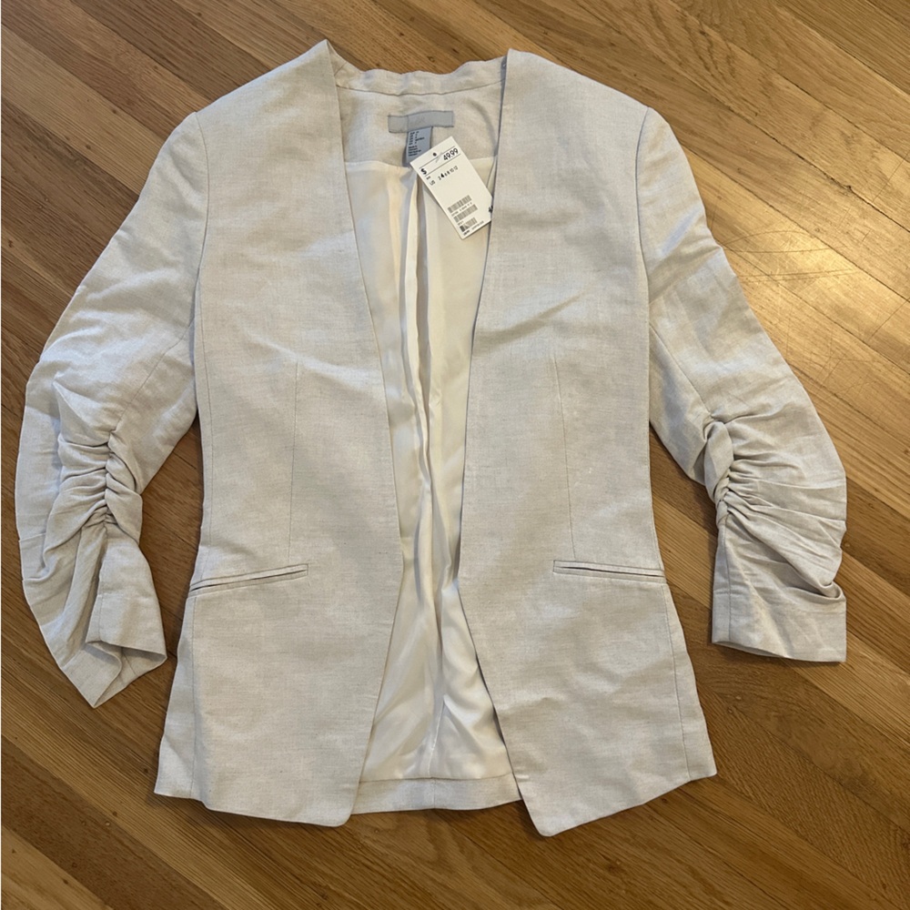 H&M Cream Blazer Jacket sz 4